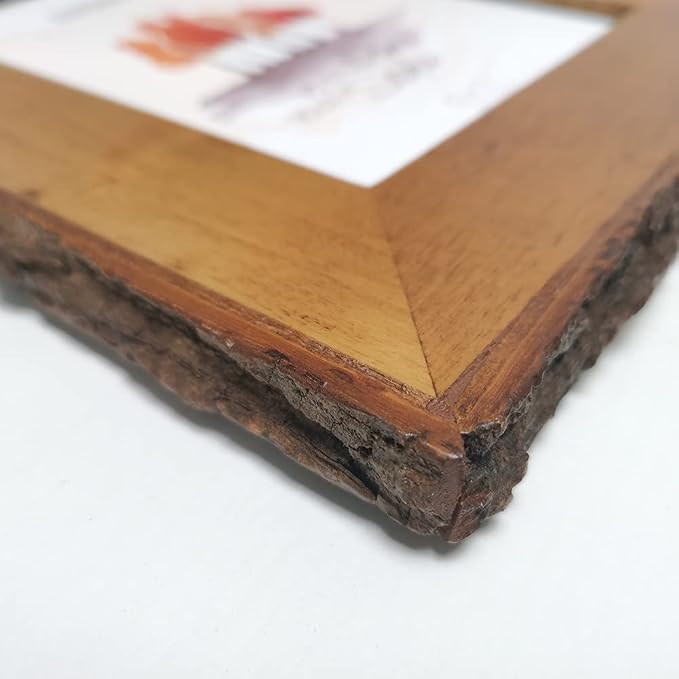 Live Edge Wood Art Frame with Natural Style