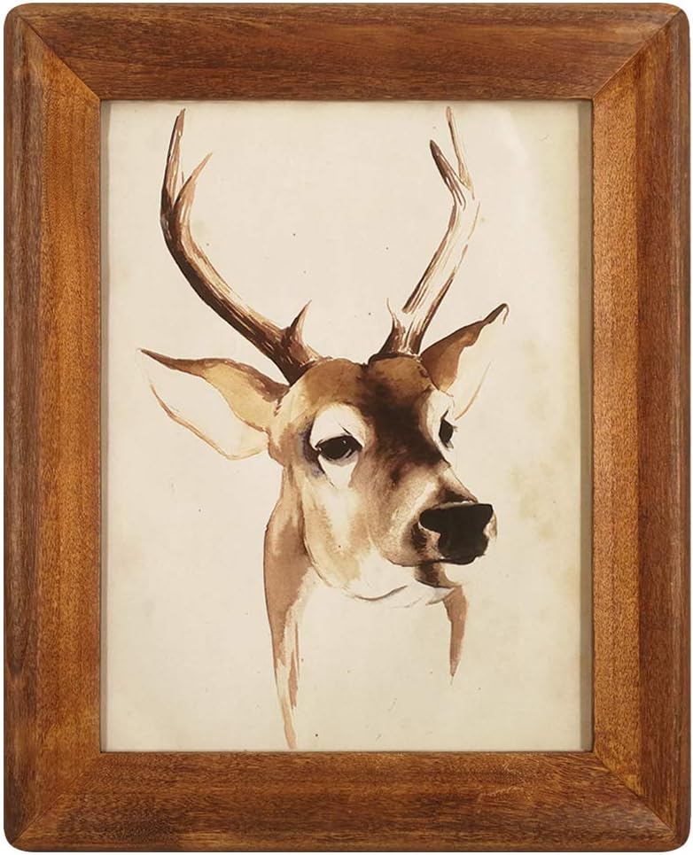 Rustic Wood Art Frame with Glass Front Display