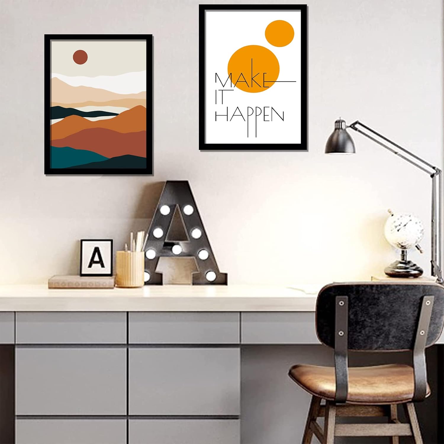 Wooden Art Frame Set with Glass Front