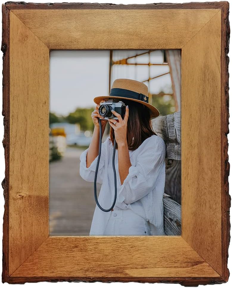 Live Edge Wood Art Frame with Natural Style