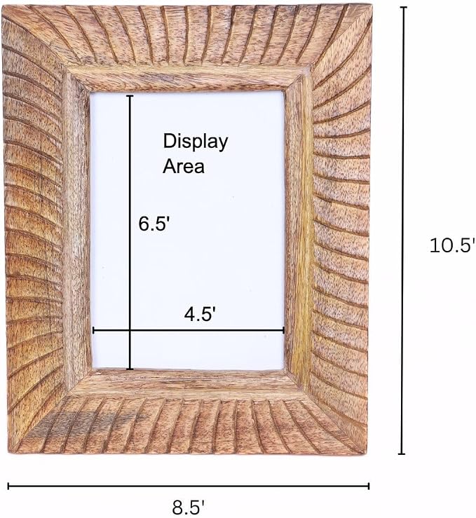 Carved Wood Art Frame with Glass Front Style