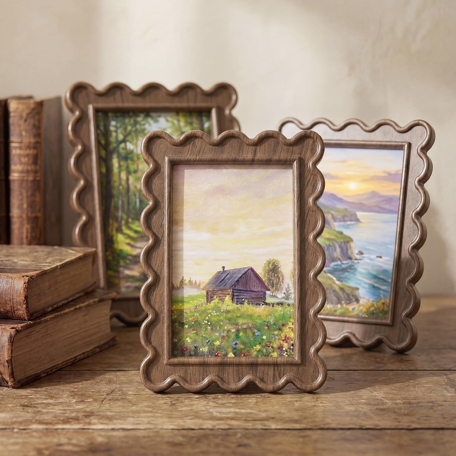 Vintage Wood Art Frame Set Style