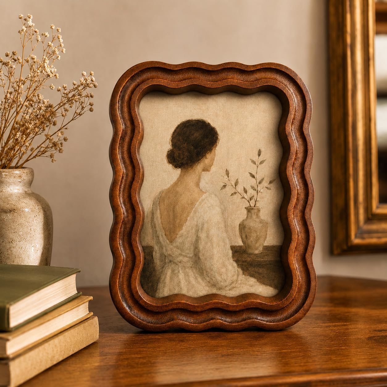 Vintage Scalloped Art Frame Style