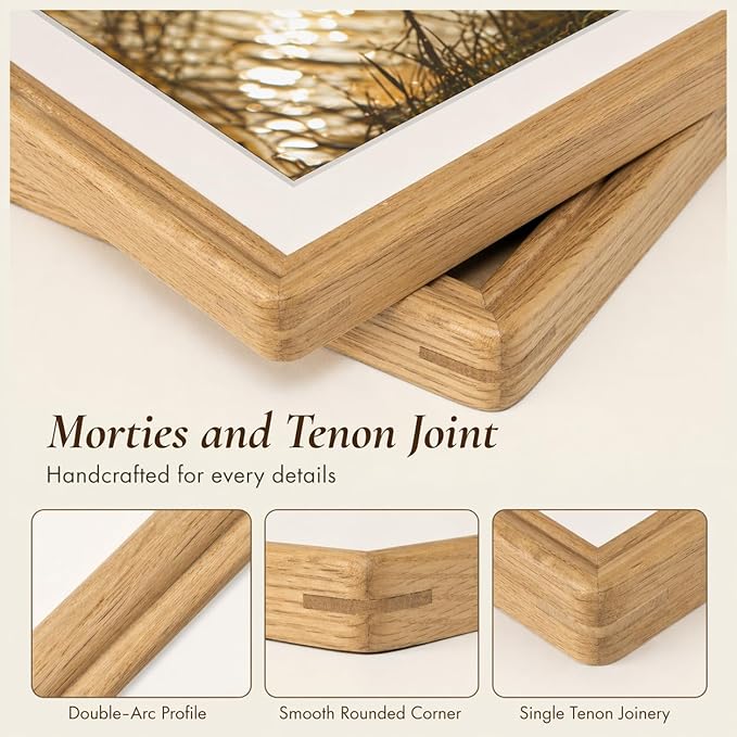Oak Wood Art Frame with Glass Cover Style