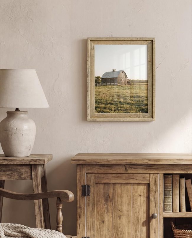 Vintage Wooden Wall Art Frame Display
