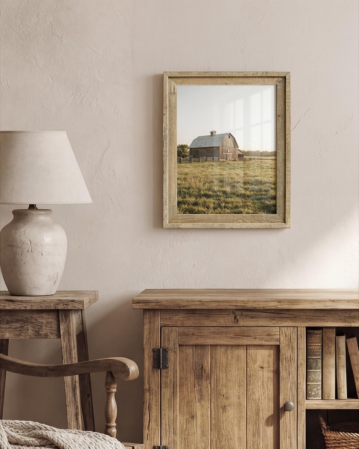 Vintage Wooden Wall Art Frame Display