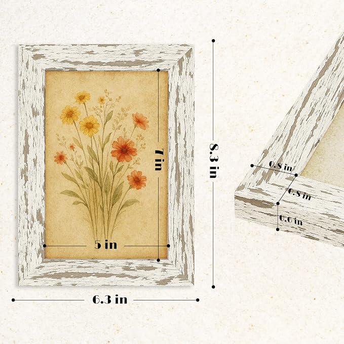 Vintage Wood Art Frame with Decorative Finish