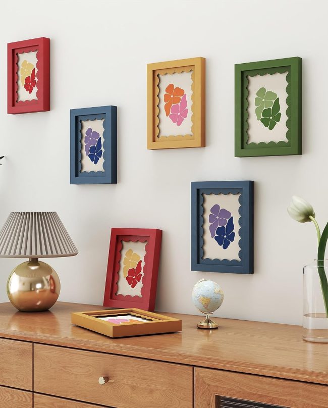 Wavy Mat Wooden Art Frame Style
