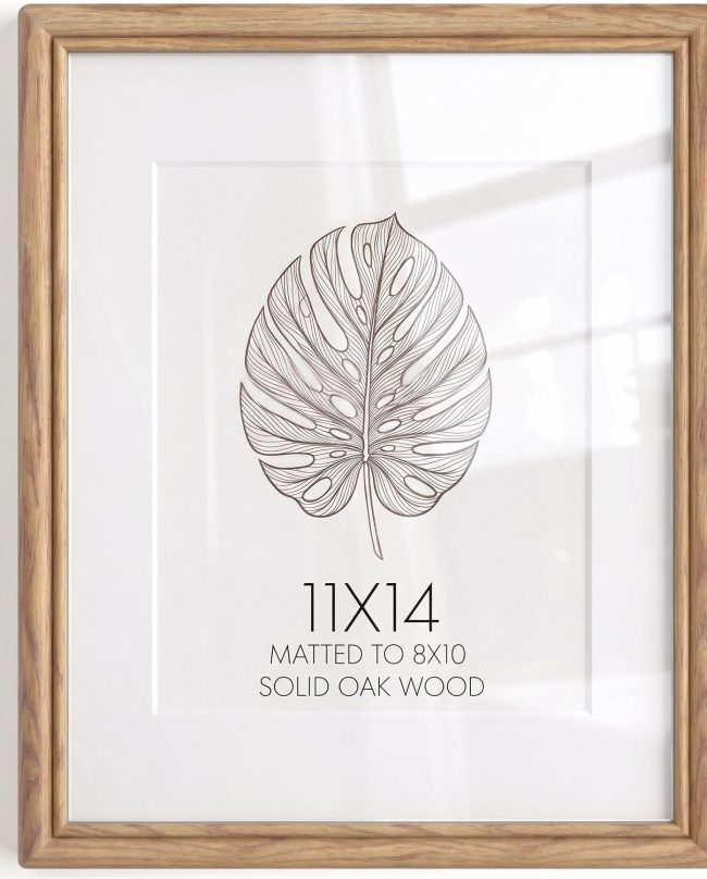 Oak Wood Art Frame with Glass Cover Style