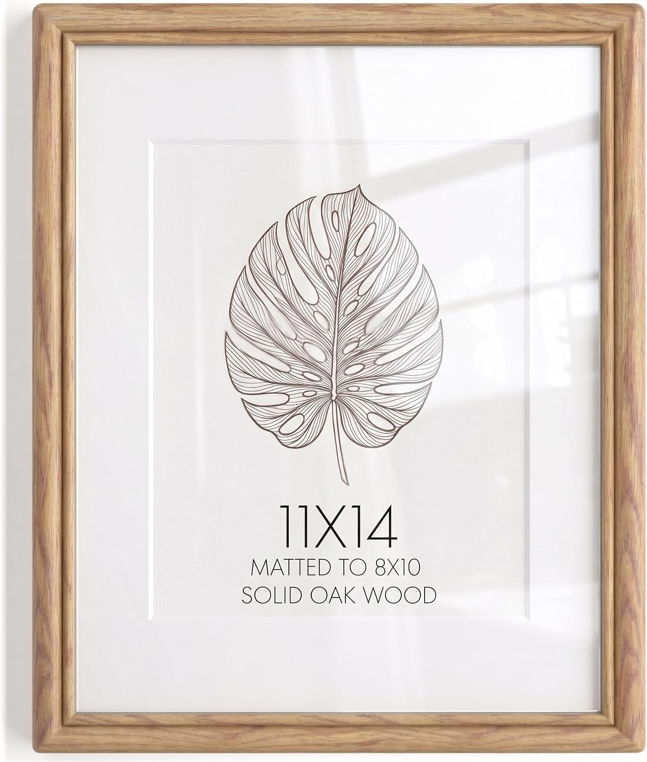 Oak Wood Art Frame with Glass Cover Style