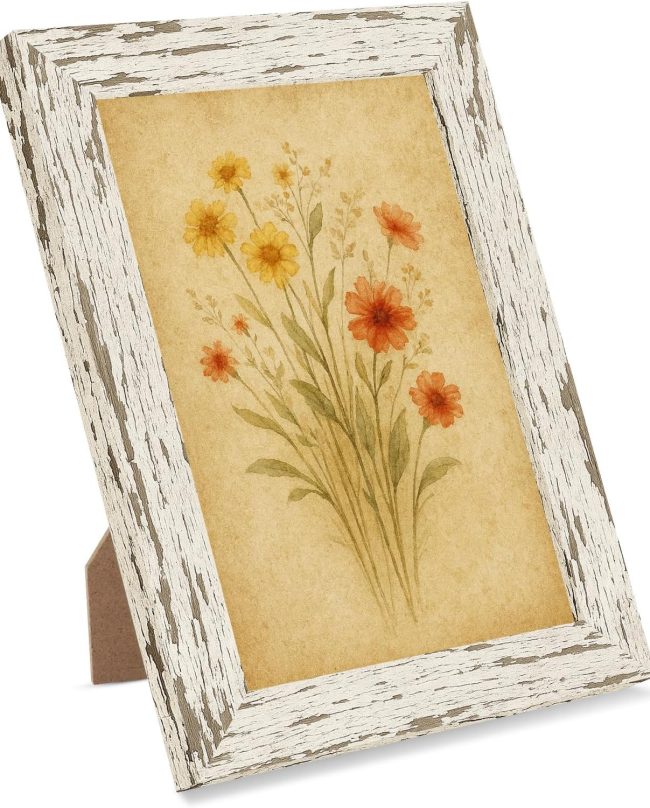 Vintage Wood Art Frame with Decorative Finish