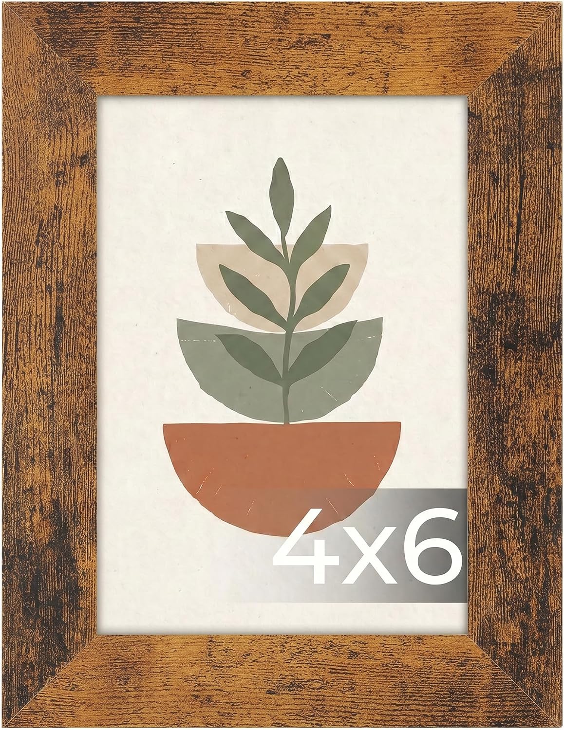 Rustic Wood Art Frame with Protective Cover